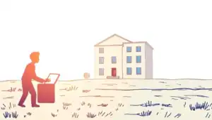 a man sitting in a field with a laptop