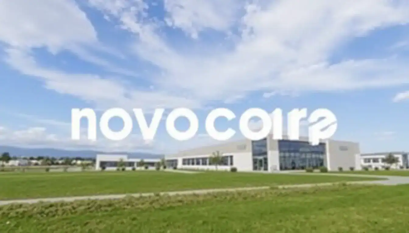 a building with a lawn and grass field